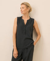 clearance coastal double gauze henley tank