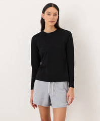soft-slub essential crewneck long sleeve tee