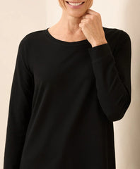 clearance luxe stretch jersey swing long sleeve tee