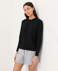 soft-slub essential crewneck long sleeve tee