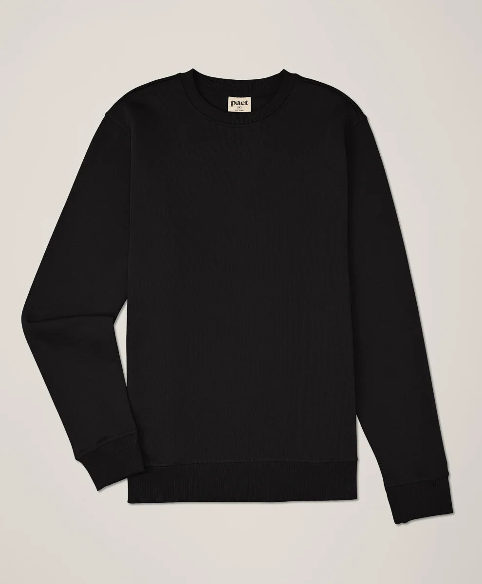 brushed fleece crew sweatshirt