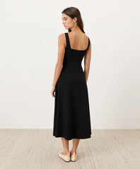 fit & flare square neck dress