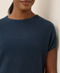 clearance beachside crochet knit short sleeve top