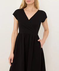 clearance fit & flare crossover dress